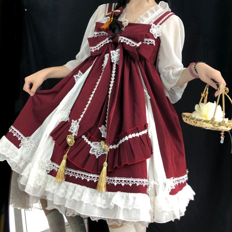 Весенне-летняя юбка Nutcracker Lolitalo в китайском стиле, элегантный двухпредметный комплект, национальный стиль, полный набор Лолита