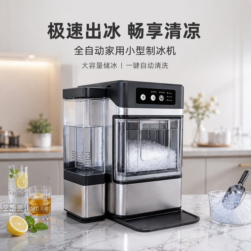 110V Ice Maker for Small and Medium-Sized Businesses, Home Use, Dormitories, Students, Fast Automatic Ice Production, Low Power, Soft Ice Cubes 110V Ice Maker for Small and Medium-Sized Businesses, Home Use, Dormitories, Students, Fast Automatic Ice Production, Low Power, Soft Ice Cubes