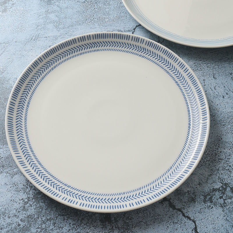 [British Original Single End Goods] RD Blue Story Series Western Plate [High-end New Bone China] Plate