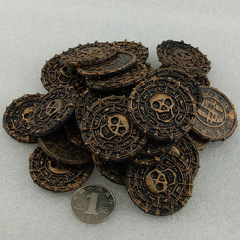 大金幣 海盜塑料玩具配件錢幣 仿真古錢幣 假金幣 塑料幣