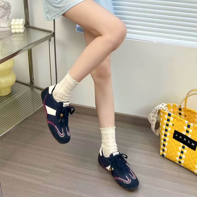 牛皮版 ～ 增高复古德训鞋女2025年新款沙丘风运动阿甘鞋休闲鞋|undefined