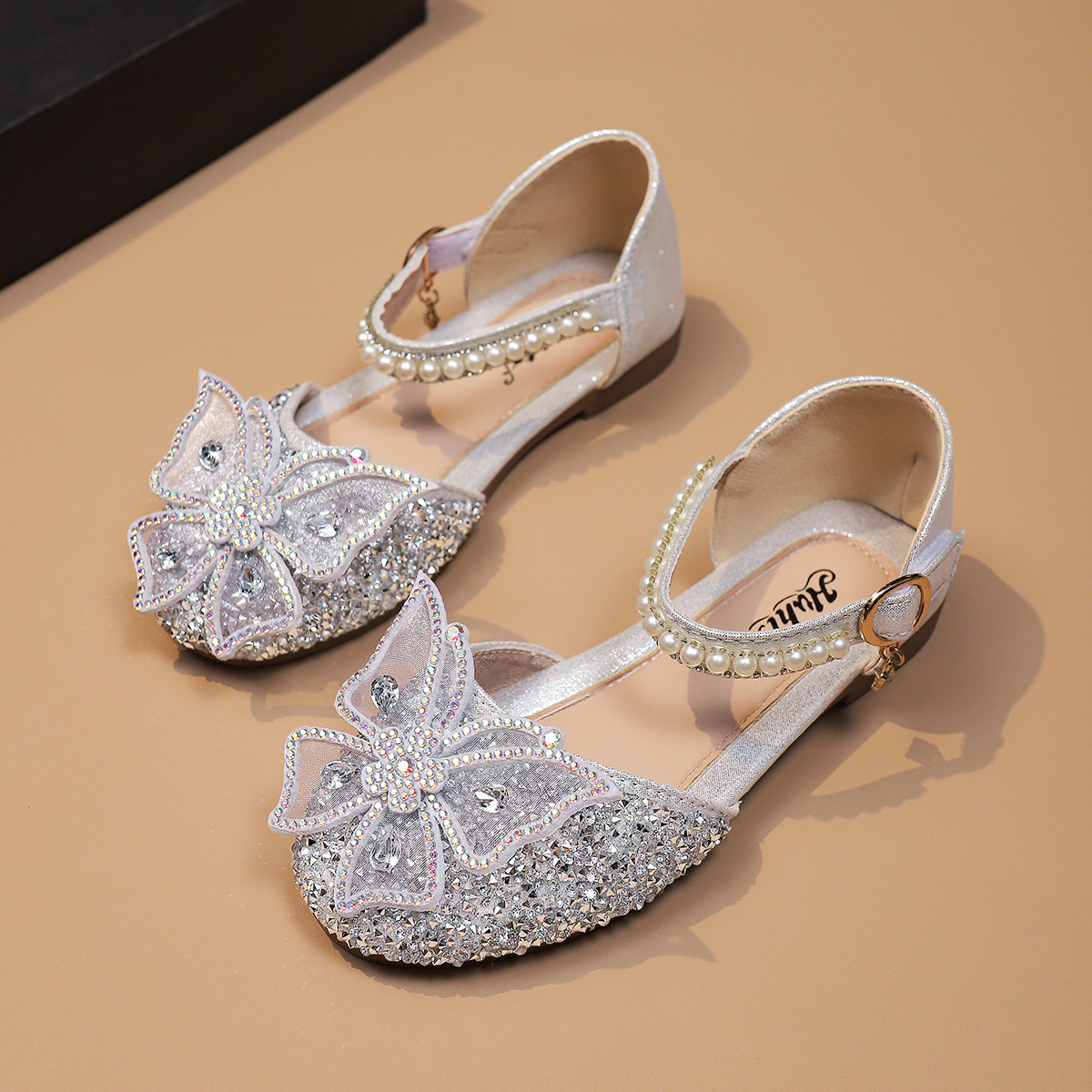 Girls' Elsa Princess Shoes 2026 Summer New Children's Leather Shoes for Girls Baby Performance Crystal Shoes Soft Sole Single Shoes