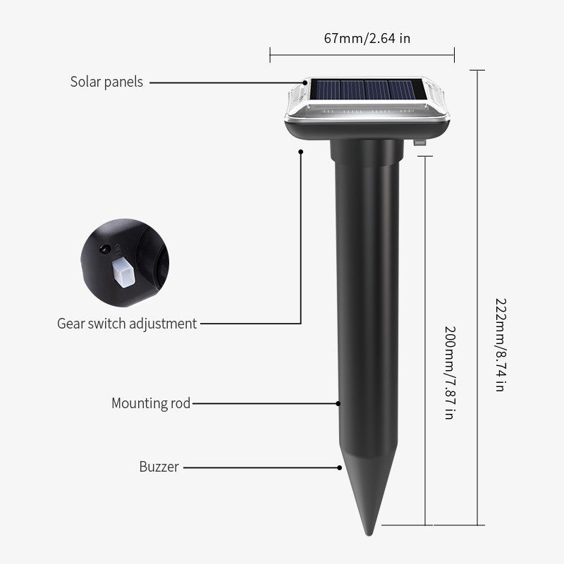 Factory Wholesale Ultrasonic Mouse Repeller Outdoor Buzz Animal Deterrent Plug-and-Play Snake Repeller