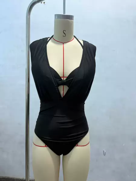 2025 Factory Direct Sales Wholesale Korean Swimsuit Women's Steel Support Sexy V-Neck Backless Split Swimsuit Women's Swimwear