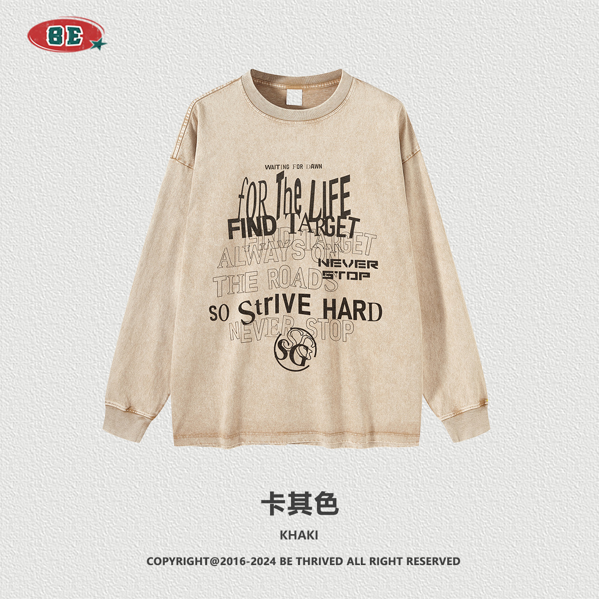 Be customizado| 2025 otoño y invierno marcas de moda estadounidenses digitales de impresión directa de inyección de manga larga camiseta de comercio exterior personalizada transfronteriza