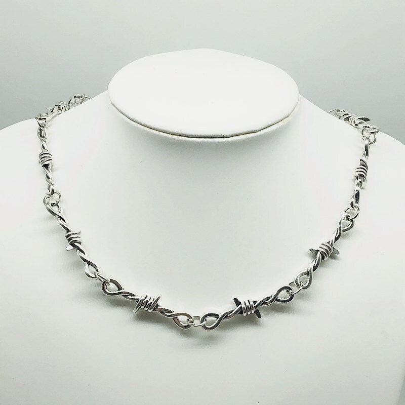 Cross-Border Foreign Trade Unisex Necklace Hip-Hop Gothic Punk Style Barbed Wire Small Thorn Chain Manufacturer