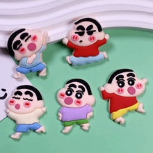 舞蹈蜡笔小新福字滴胶DIY材料配件饰品冰箱贴钥匙扣手机壳挂件