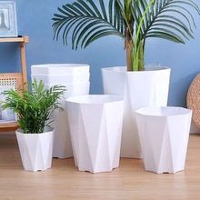 简约大号钻石盆加厚树脂塑料客厅绿植花盆龟背竹发财树网红花盆