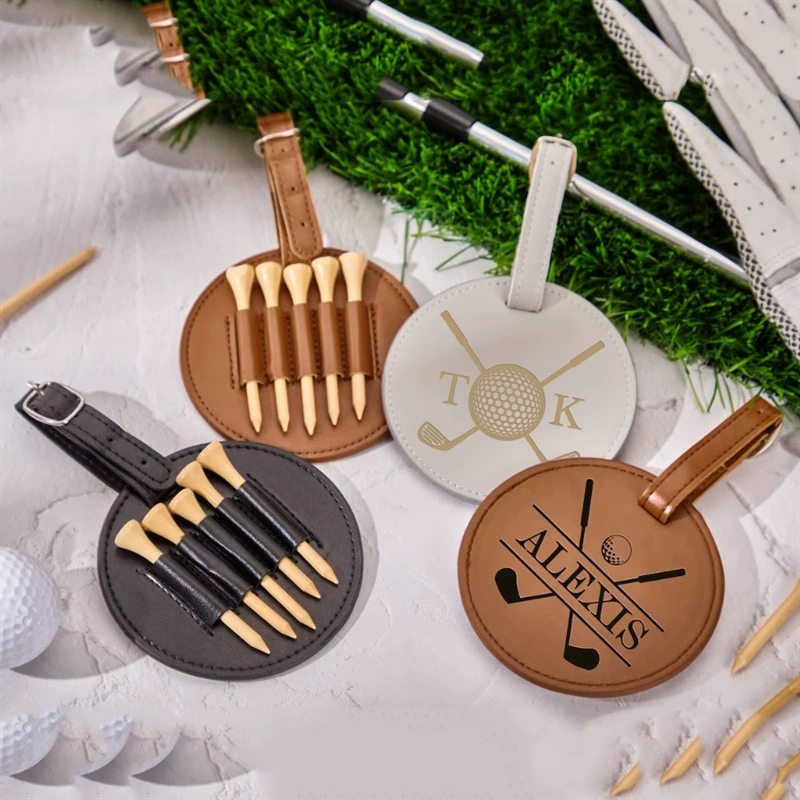 Кожаная сумка для гольфа этикетка Лучший человек подарок Гольф Тройник держатель сумка для хранения шаровая вилка багажная бирка