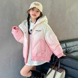 女童羽绒棉服冬季新款洋气儿童中大童棉衣冬装外套女孩棉袄潮