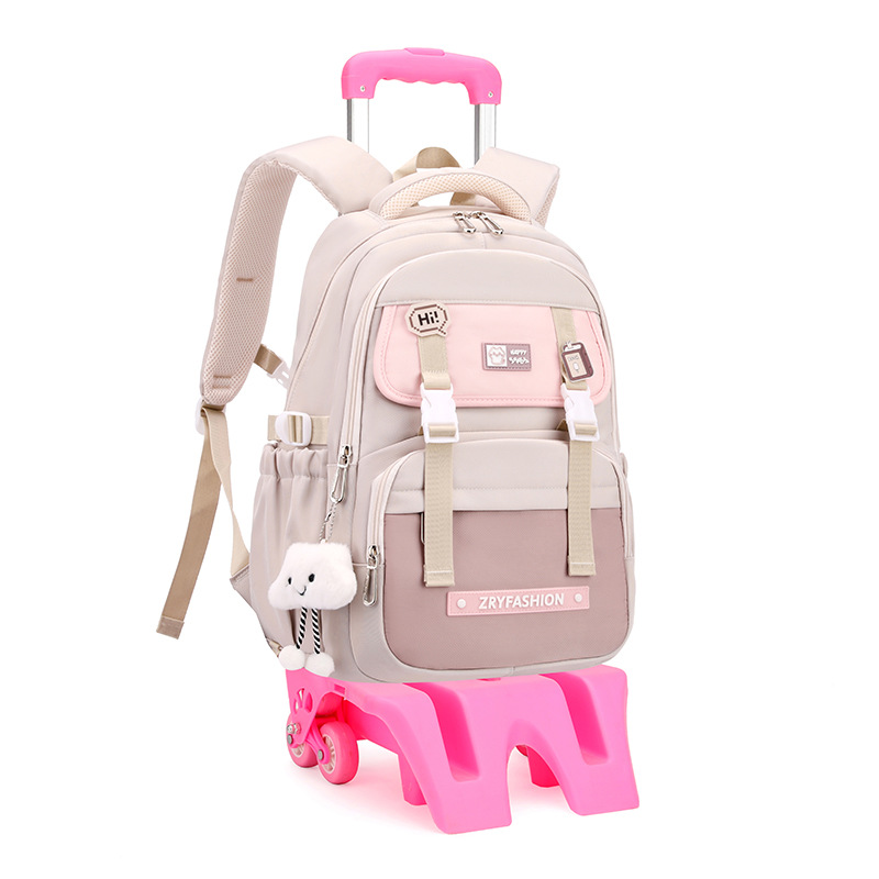 Nueva mochila escolar estilo japonés con gran capacidad, mochila con ruedas informal para estudiantes de primaria, mochila versátil para estudiantes de secundaria