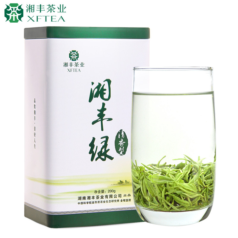 湖南湘丰绿茶茶叶散装清香型炒青绿茶200g 礼品团购