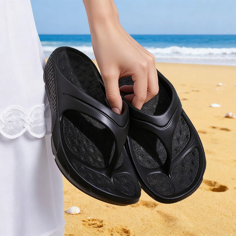 Men's Non-slip Toe Post Beach Sandals Cushioned Sports Flip-flops_voghion.com