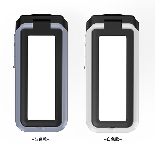 Cross-border portable TYPE-C rechargeable inspection light, red and blue flashing warning light, foldable camping light flashlight