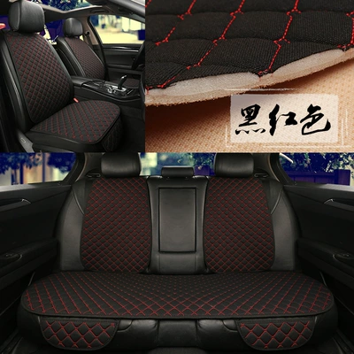Four Seasons Pad, row + backrest for five-seater seat cushion - five-seater-black-and-red-universal