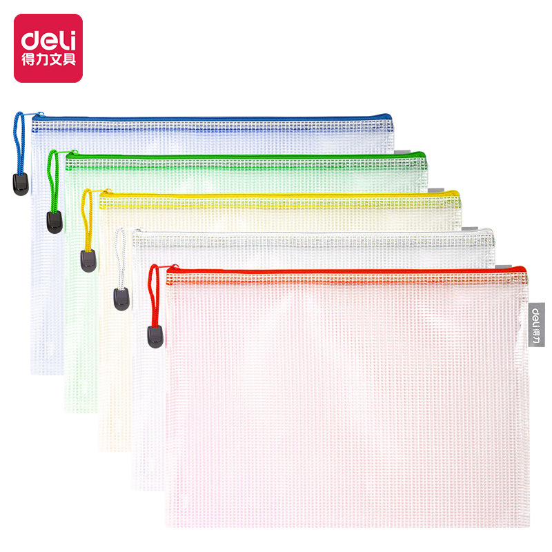 DeLi 33414 - A4 bolsa de cremallera transparente (mixta) (5 pcs / paquete)