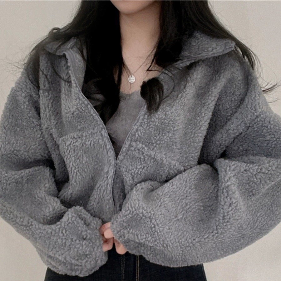 Winter base short cardigan, Korean style, increased thickness
