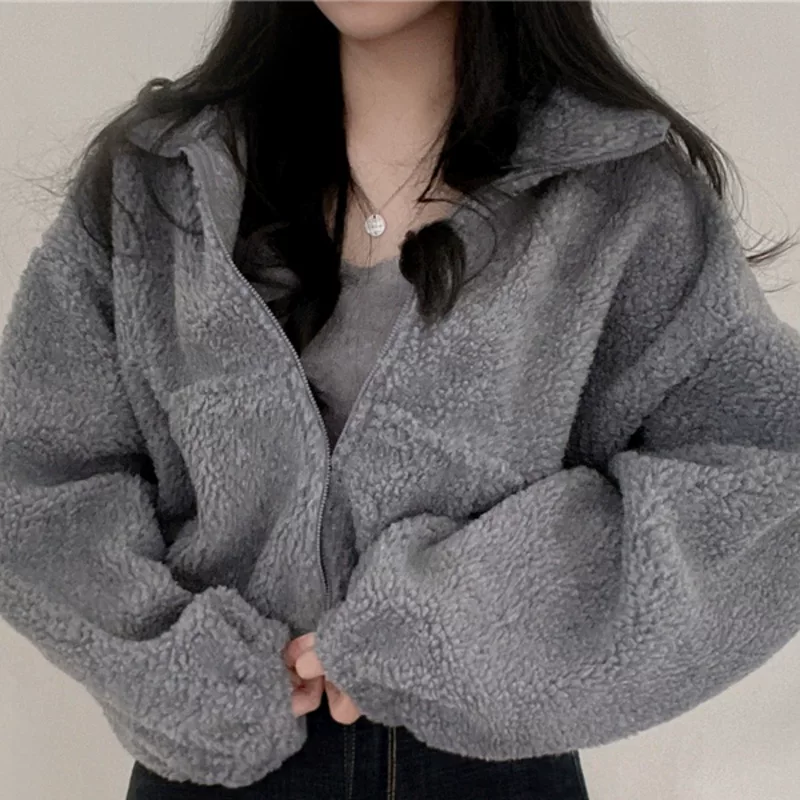 Winter base short cardigan, Korean style, increased thickness