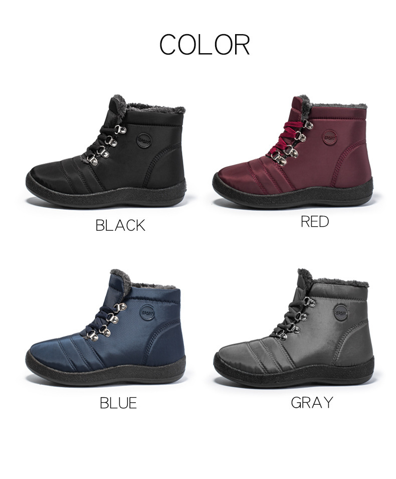 Bottes de neige en coton pour femmes, chaussures hautes, imperméables, antidérapantes et chaudes, nouvelle collection 2022_voghion.com