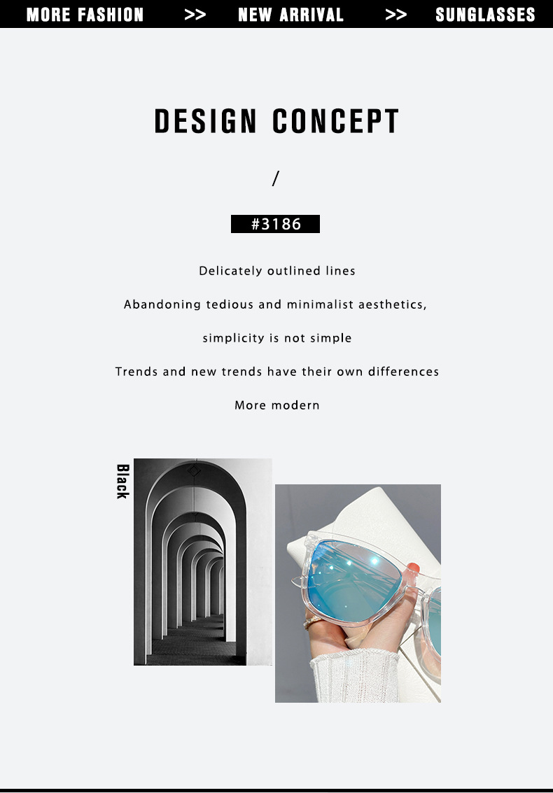 Nuovi occhiali da sole con montatura trasparente, occhiali da sole alla moda e personalizzati, resistenti ai raggi UV, rivestiti con pellicola autentica, occhiali di fascia alta_voghion.com