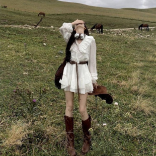 ��ʽ��ɫ�L���B��ȹ��Ů�ļ�2025�¿��½����ζȼ��L�����ȹ����