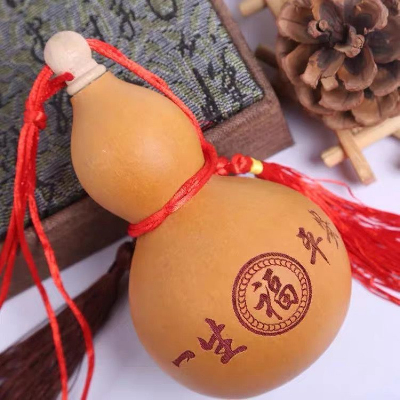 天然ひょうたんペンダント開口部風水鎮宅植物本物のひょうたんは、富と祝福を引き寄せるドアツードアを解決します朱砂TYmy|undefined