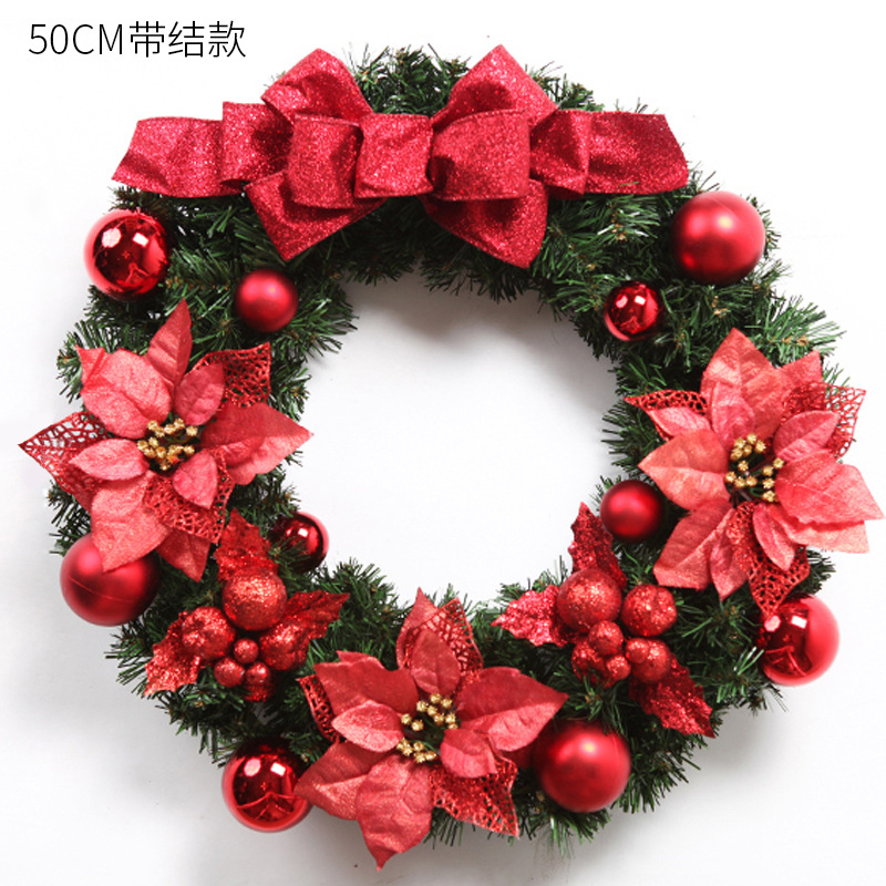 Decoraciones de navidad 50CM guirnalda de navidad decoración de la ventana colgante de navidad de oro decoración al por mayor transfronteriza