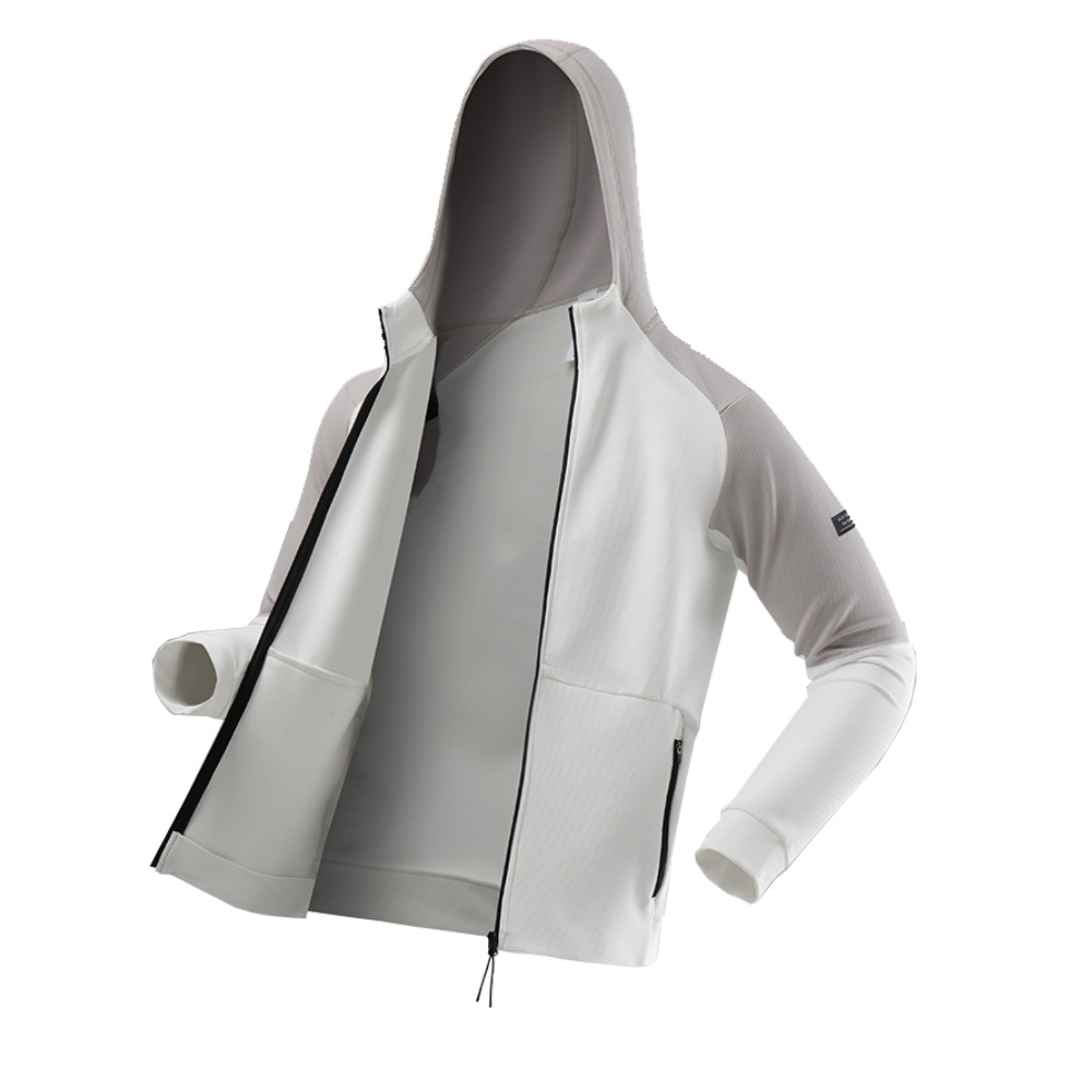 Otoño y invierno nueva chaqueta deportiva al aire libre chaqueta secado rápido chaqueta con capuzas cremallera manga larga ocio entrenamiento de entrenamiento de ejercicio chaqueta