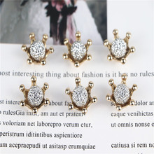 2厘米皇冠珍珠樹脂配件飾品材料韓版頭飾金色diy手工楊梅球配件