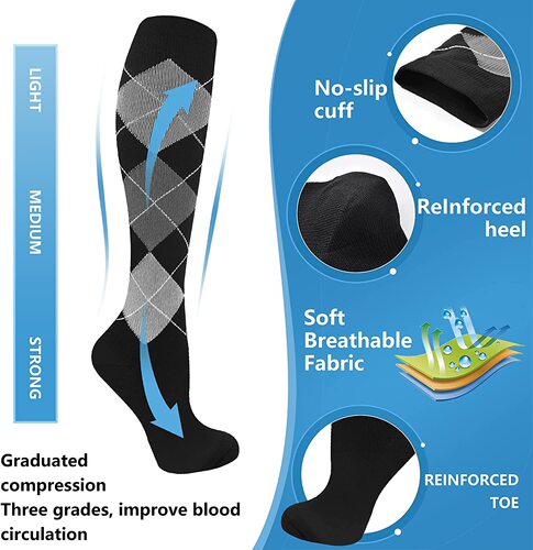 Compression socks for men and women, outdoor cycling compression socks, elastic socks, sports socks, mid-calf socks, compression socks