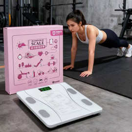美尼熊体脂秤多功能电子秤方形体重仪 便携健康秤 家用送客户批发