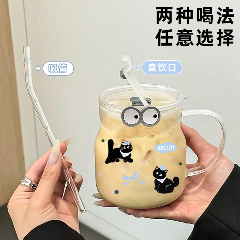 カップ女子高颜値グラス2025新泡果茶大容量ストローカップかわいいマグカップ夏|undefined