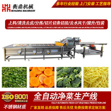喷淋式瓜果气泡清洗机 净菜预制菜加工成套设备 手剥笋加工清洗线