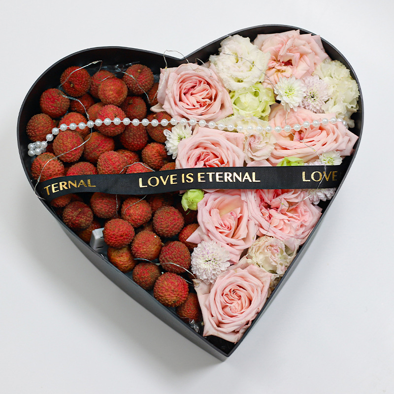 网红圆形方形心形手提礼盒防水手工diy永生花水果花盒材料包批发