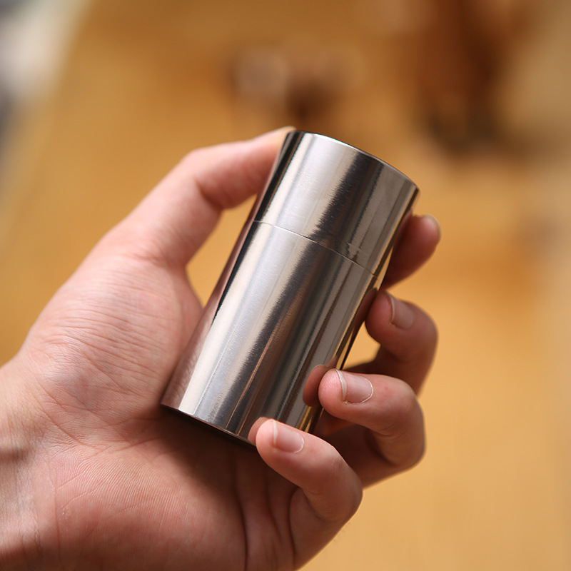 纯钛茶叶罐密封罐小号散茶储存精品高档户外随身便携茶叶储存罐|undefined