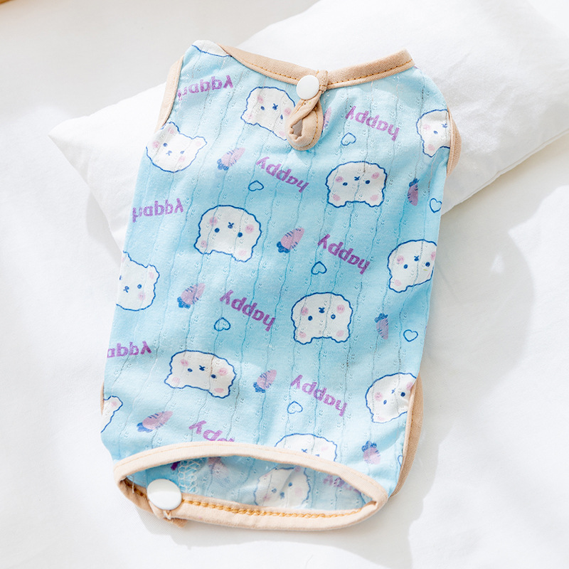 Gato aire acondicionado transpirable cuatro estaciones ropa para perro ropa para el hogar caricatura lindo viento gato sin pelo se puede cortar bolsa de mascota abdomen