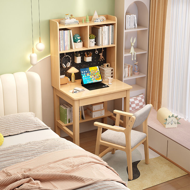 Silla de aprendizaje para niños de madera maciza, silla para bebés, escritorio y silla para estudiantes de primaria y secundaria