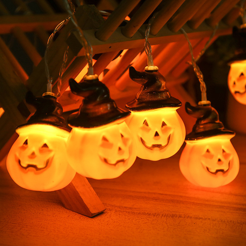 Lanterna a LED con ciondolo a forma di cappello da mago, decorazione per feste in casa stregata, per Halloween, colore: nero_voghion.com