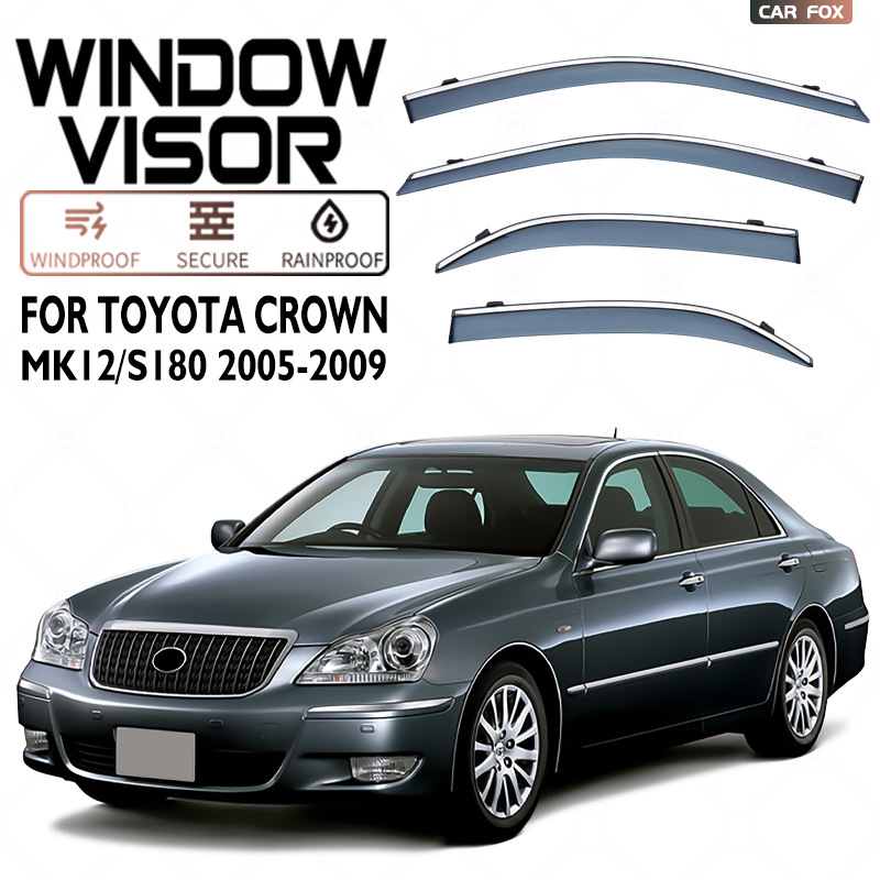 Suitable for Toyota CROWN rain shield rearview mirror rain eyebrow side Window deflector CROWN Window visor