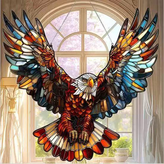 Colgante Decorativo de Pájaro en Acrílico con Impresión UV para Sala de Estar y Jardín