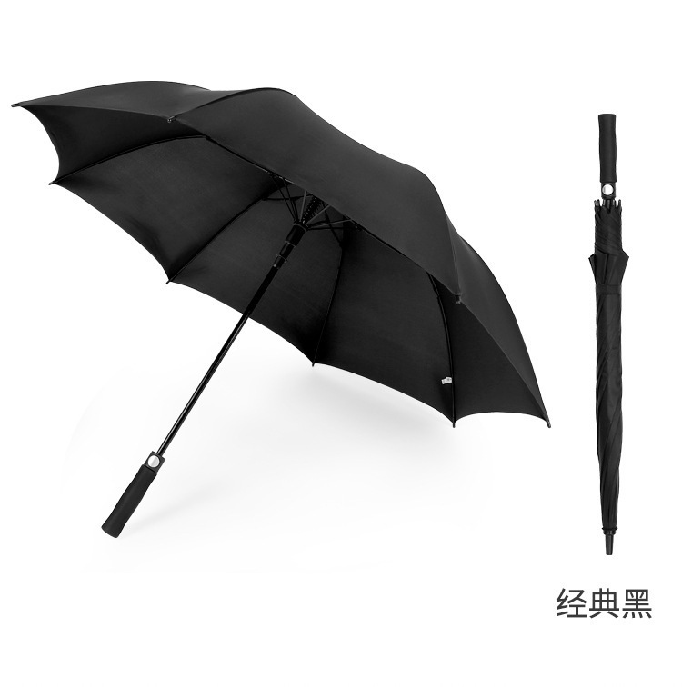 防水套雨伞加大加固长柄晴雨伞男抗风超大三人直杆伞可印LOGO|undefined
