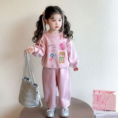 女童套装春装2025新款儿童卫衣洋气韩版女宝宝春秋衣服休闲两件套