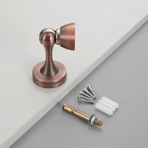 Zinc alloy door absorber, thickened wooden door magnetic door absorber, silent door stop, anti-collision door stop, strong magnetic wall absorber, black door absorber