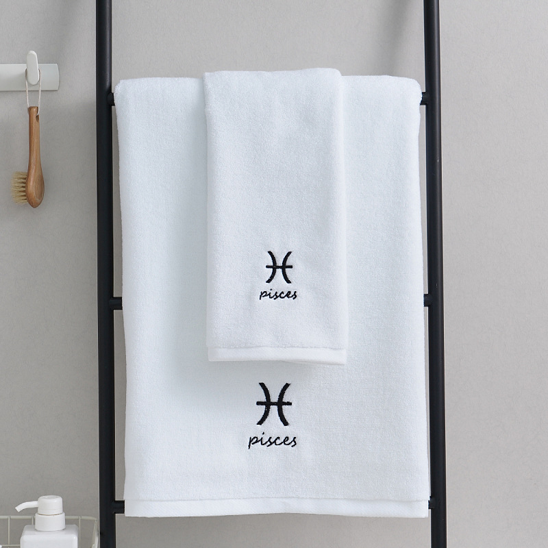 Putih Pisces / Handuk 120g 34*74cm katun murni