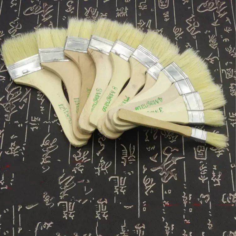 厂家销售 1-12号尼龙板刷 猪鬃板刷 尼龙毛刷 油画刷 笔刷