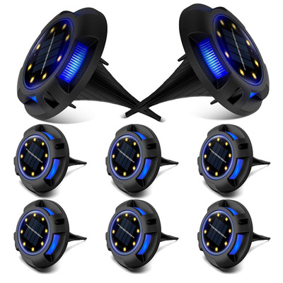 新款户外太阳能地埋灯LED侧面发光甲板灯草坪庭院装地插灯|ru