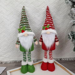 クロスボーダークリスマス新製品クリエイティブニット顔のない老人伸縮人形装飾品ホームウィンドウホリデーデコレーション