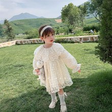 女童裙子网纱花边超仙公主裙连衣裙24秋装新款外贸童装代发3-8岁