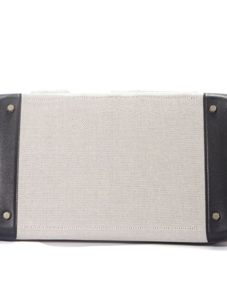 Bolsa de platino directa de fábrica Hac40 bolsas de viaje de color blanco y negro de gran capacidad pulsera de cuero de vaca real de hilo portátil