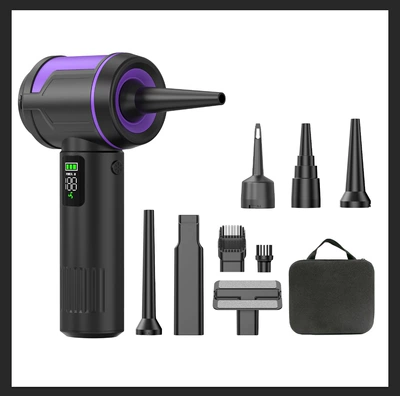 High Suction Vacuum Cleaner for Car – Tozsoranlar - black-and-purple-fast-charging-digital-display-ev-bag